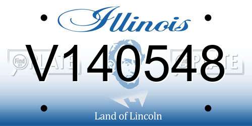 V140548 Illinois License Plate