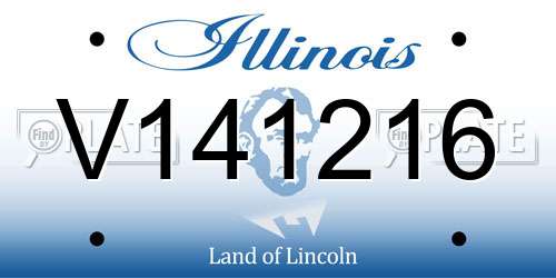 V141216 Illinois License Plate