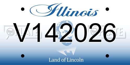 V142026 Illinois License Plate