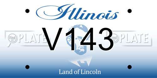 V143 Illinois License Plate