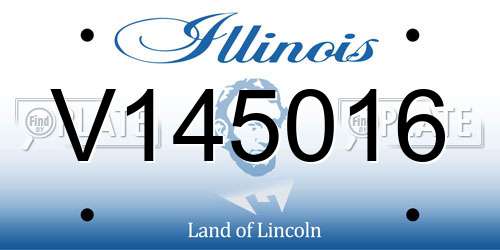 V145016 Illinois License Plate