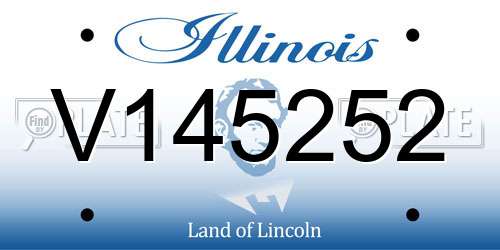 V145252 Illinois License Plate