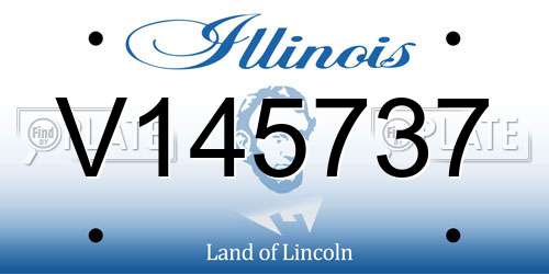 V145737 Illinois License Plate