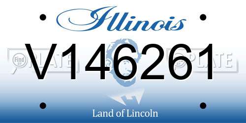 V146261 Illinois License Plate