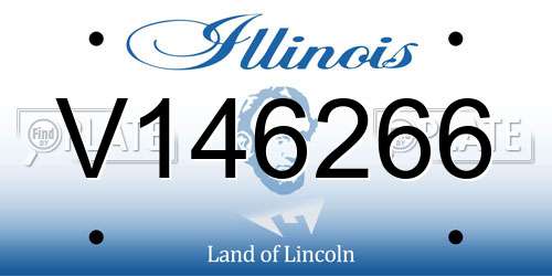 V146266 Illinois License Plate