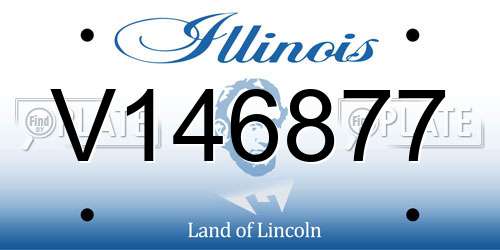 V146877 Illinois License Plate