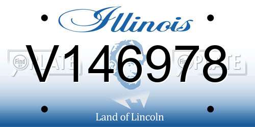 V146978 Illinois License Plate