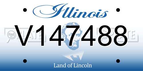 V147488 Illinois License Plate