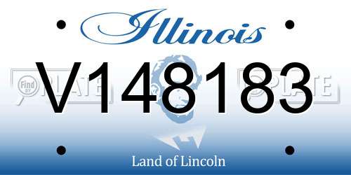 V148183 Illinois License Plate