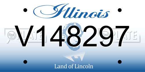 V148297 Illinois License Plate
