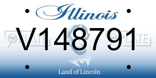 V148791 Illinois License Plate