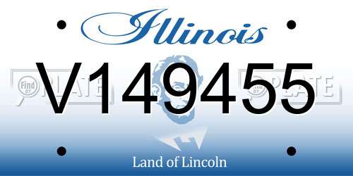 V149455 Illinois License Plate