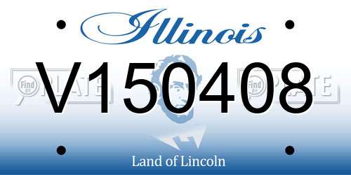 V150408 Illinois License Plate
