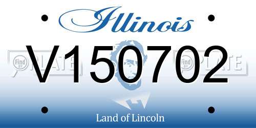 V150702 Illinois License Plate