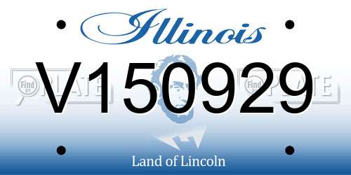 V150929 Illinois License Plate