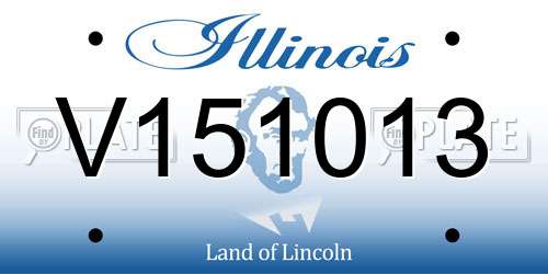 V151013 Illinois License Plate