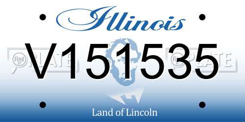 V151535 Illinois License Plate