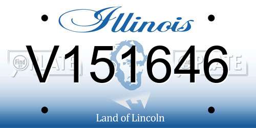 V151646 Illinois License Plate