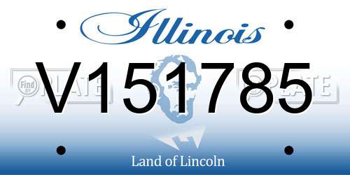 V151785 Illinois License Plate