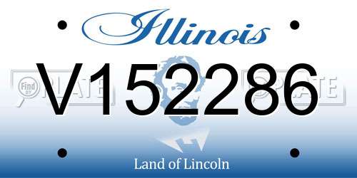 V152286 Illinois License Plate