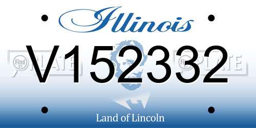 V152332 Illinois License Plate