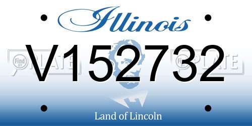 V152732 Illinois License Plate