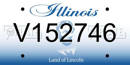 V152746 Illinois License Plate