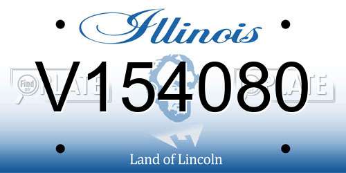 V154080 Illinois License Plate