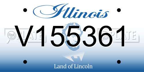 V155361 Illinois License Plate