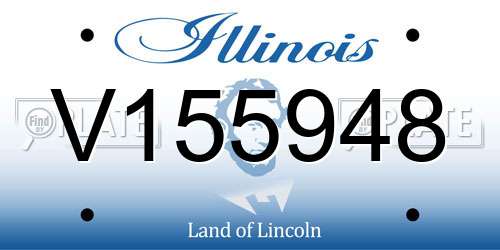 V155948 Illinois License Plate