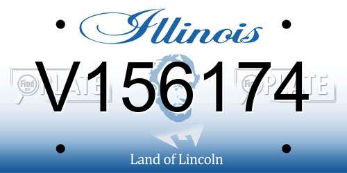 V156174 Illinois License Plate