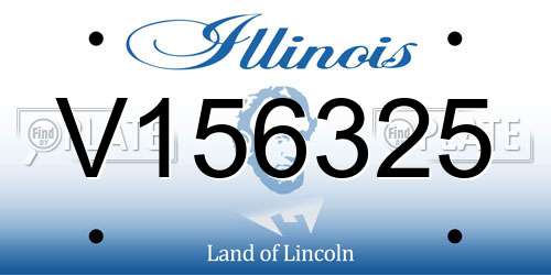 V156325 Illinois License Plate