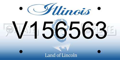 V156563 Illinois License Plate