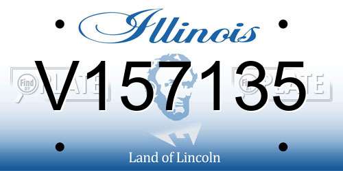 V157135 Illinois License Plate