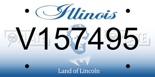 V157495 Illinois License Plate
