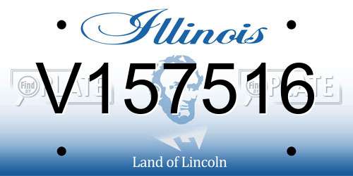 V157516 Illinois License Plate