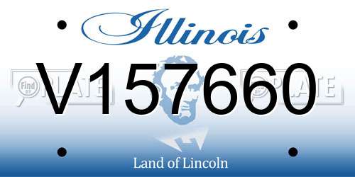 V157660 Illinois License Plate