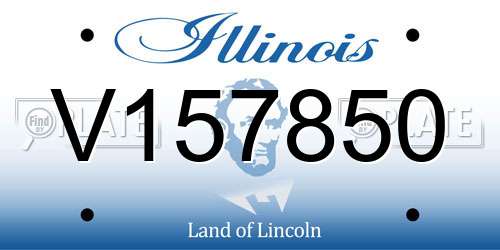 V157850 Illinois License Plate