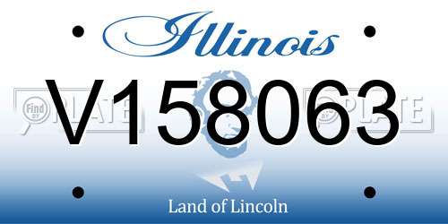 V158063 Illinois License Plate