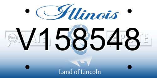 V158548 Illinois License Plate