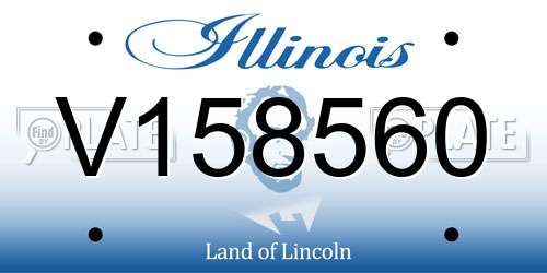 V158560 Illinois License Plate