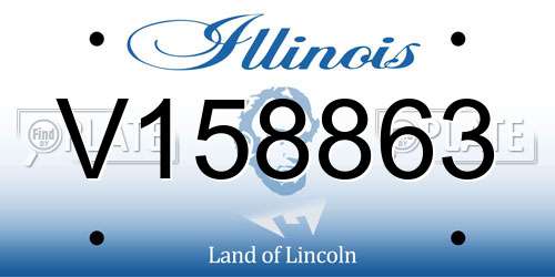 V158863 Illinois License Plate