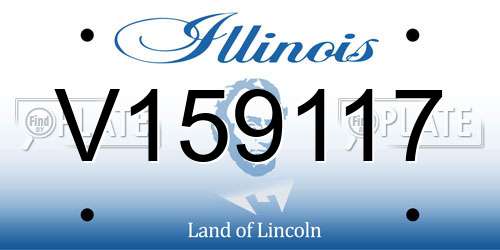 V159117 Illinois License Plate