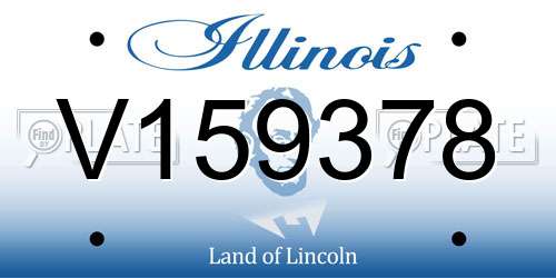 V159378 Illinois License Plate