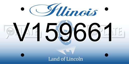 V159661 Illinois License Plate