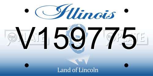 V159775 Illinois License Plate