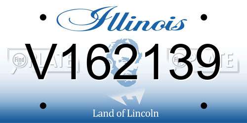 V162139 Illinois License Plate