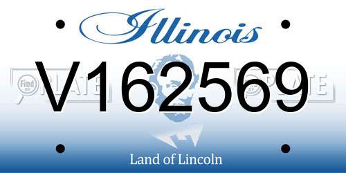 V162569 Illinois License Plate