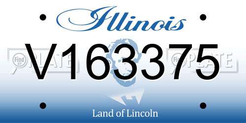 V163375 Illinois License Plate