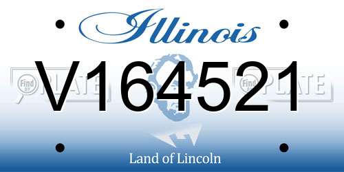 V164521 Illinois License Plate